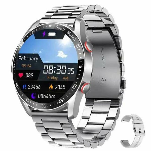 Montre intelligente connectée 2 bracelets