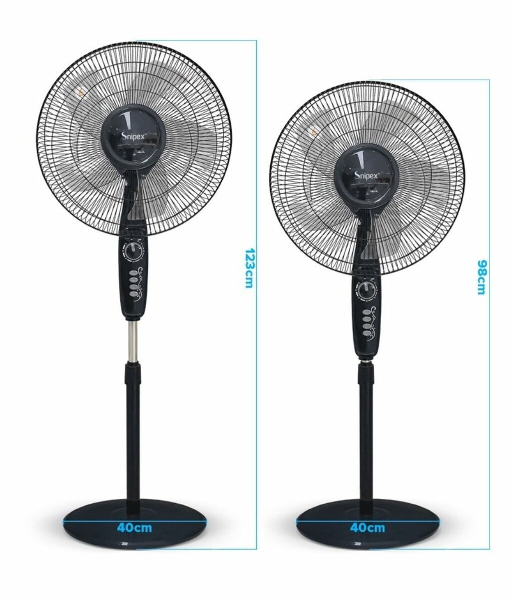 18" 60W PEDESTAL STAND FAN WITH 3 SPEEDS, 60-MIN TIMER