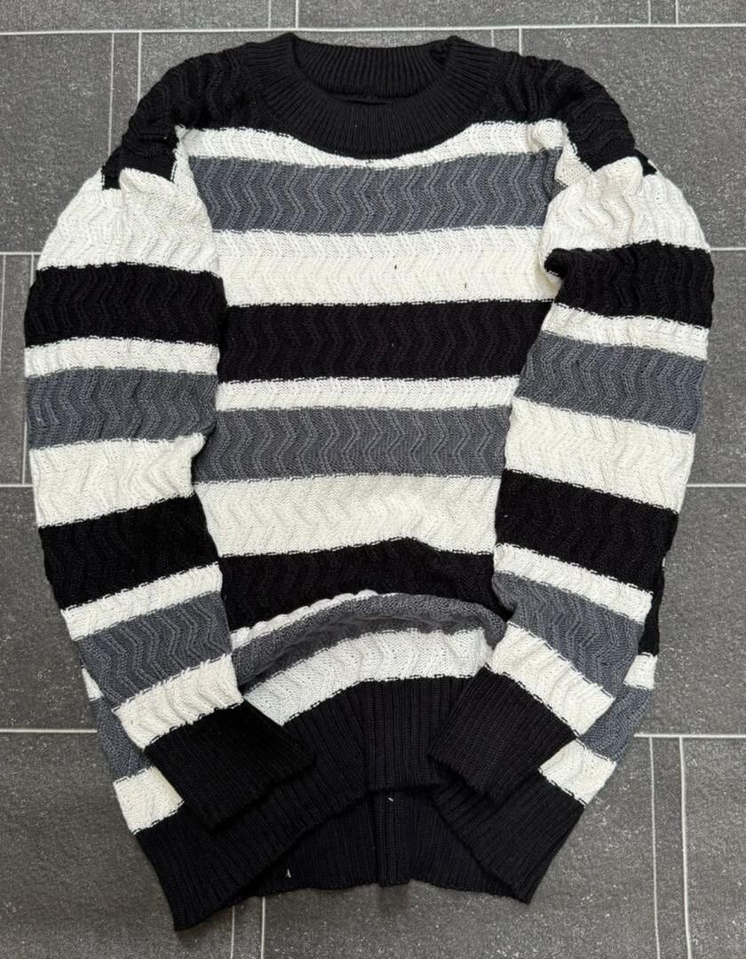 Pull rayé en tricot doux