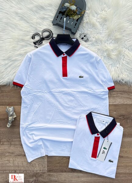 Polo Lacoste Homme Blanc