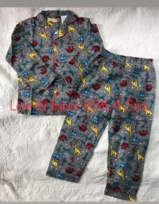 Gray pajamas with dinosaurs, 4-5 years