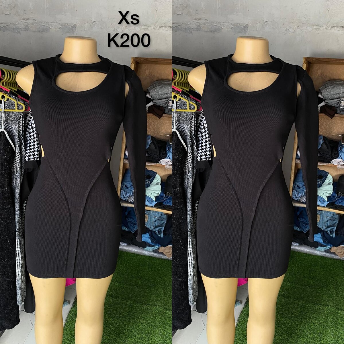 Stylish and high-quality women's bodycon dress black