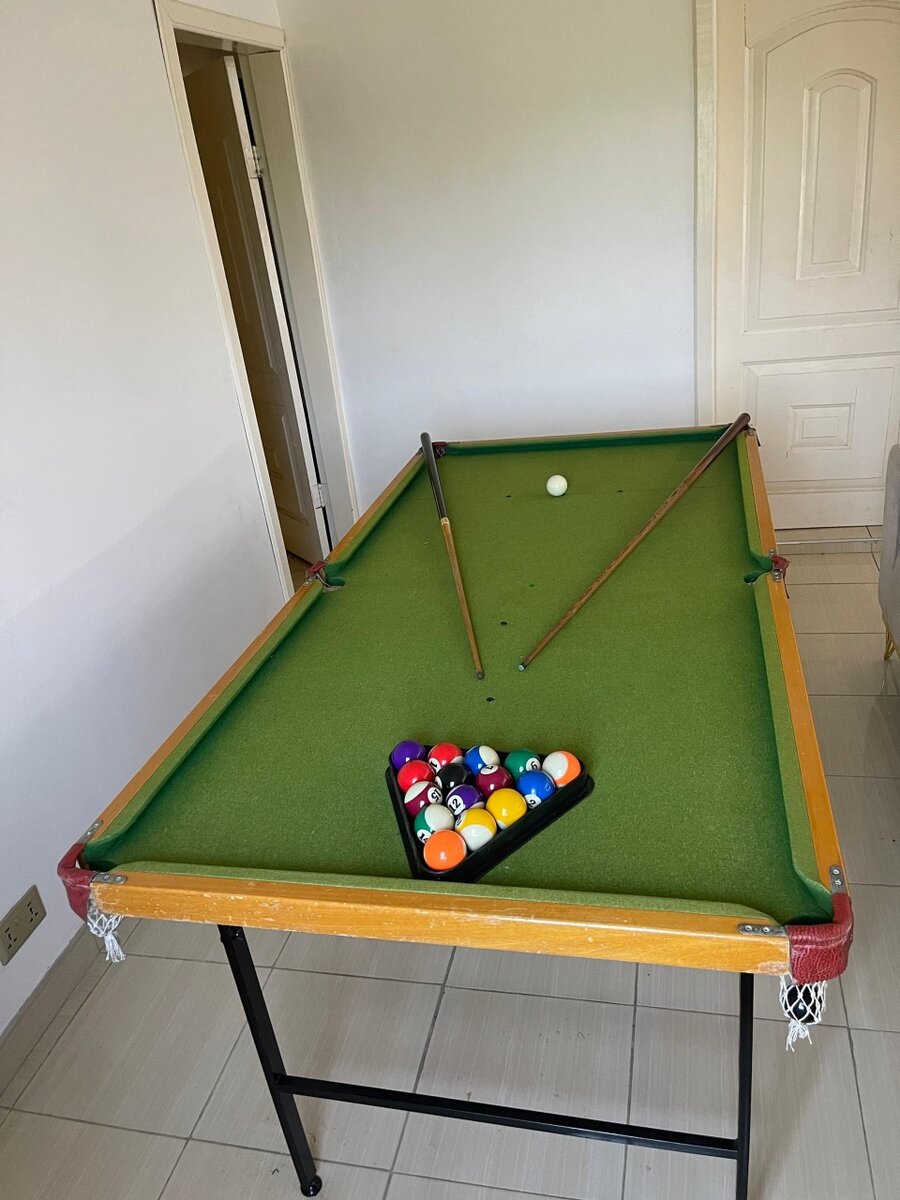 Indoor snooker table with all accessories