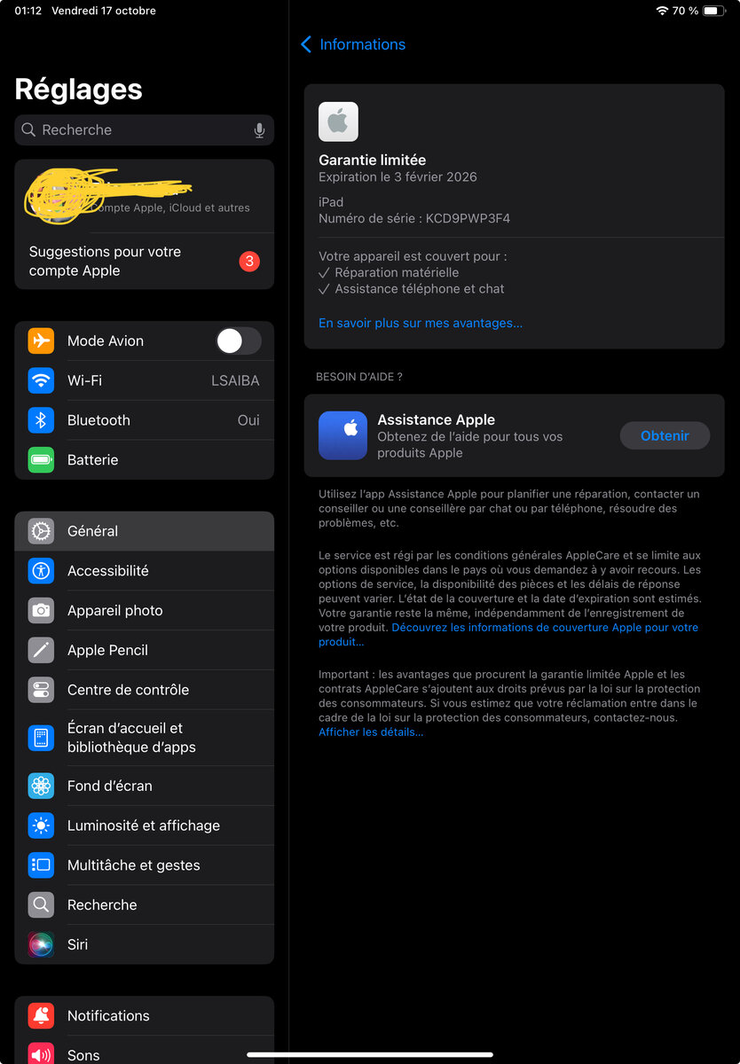 iPad 10e Génération 64GB
