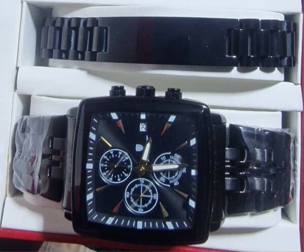 Montre et Bracelet Homme Noir