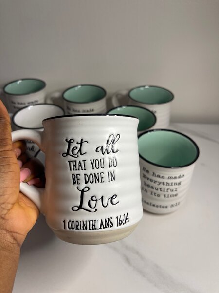 Scripture mugs