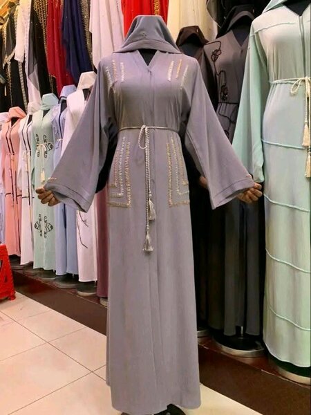 Abaya grise élégante
