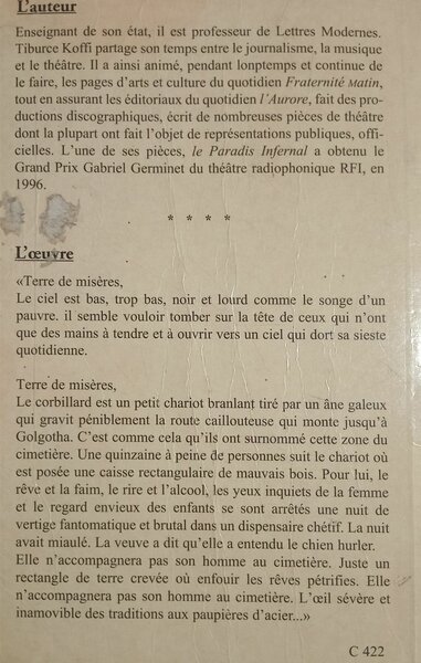Livre "Terre de Misère"