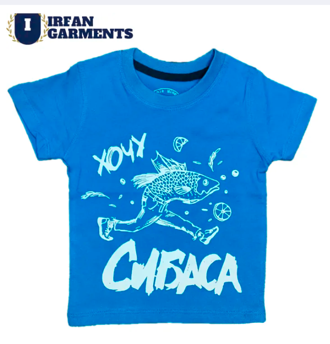 Summer Cotton Jersey Printed Round Neck T-shirt For Boys And Girls 