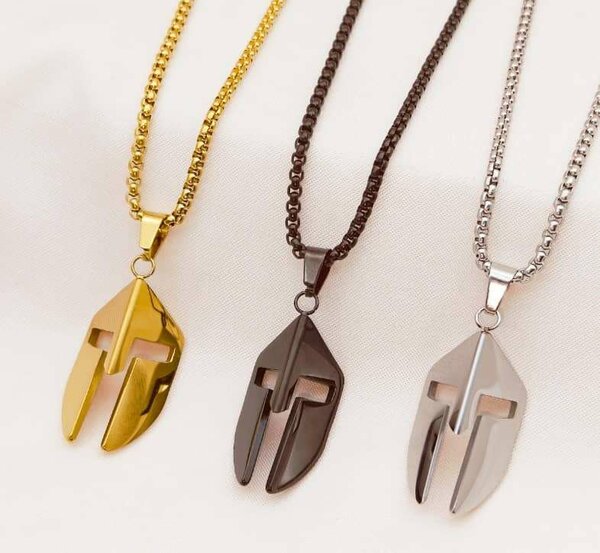 Spartan Helmet Pendant Necklace