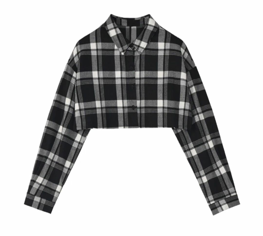 Chemise à carreaux courte