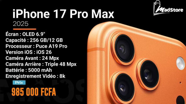 iPhone 17 Pro Max 256Go