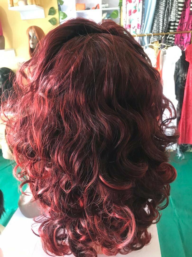 Headband burgundy hair blend