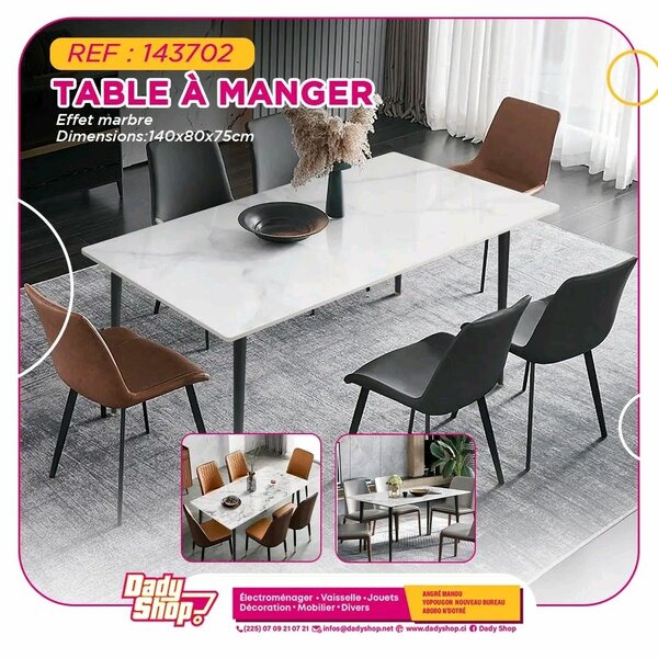 Table à Manger + 6 Chaises