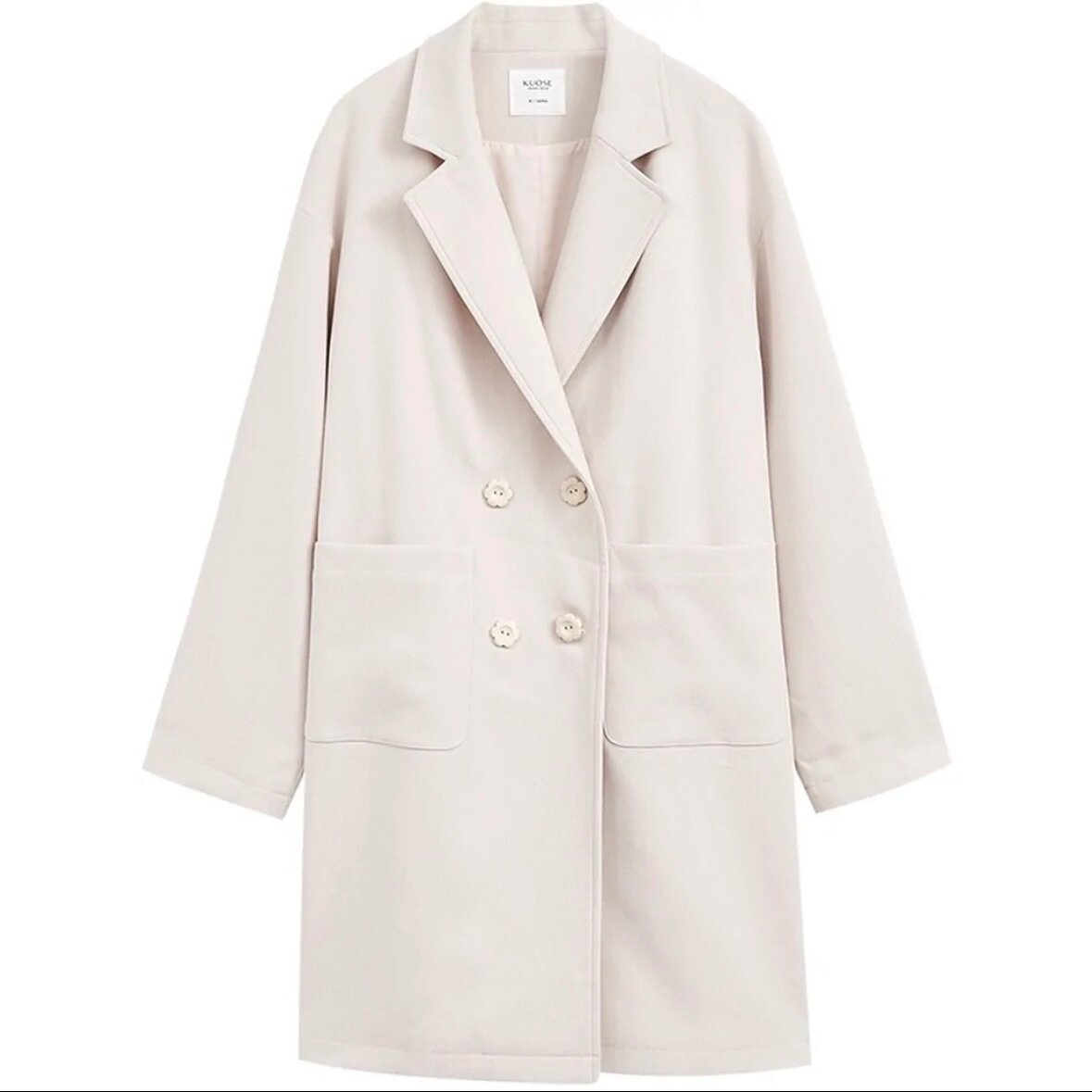 S-M, новое легкое пальто молочного цвета