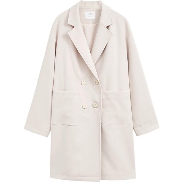 S-M, новое легкое пальто молочного цвета