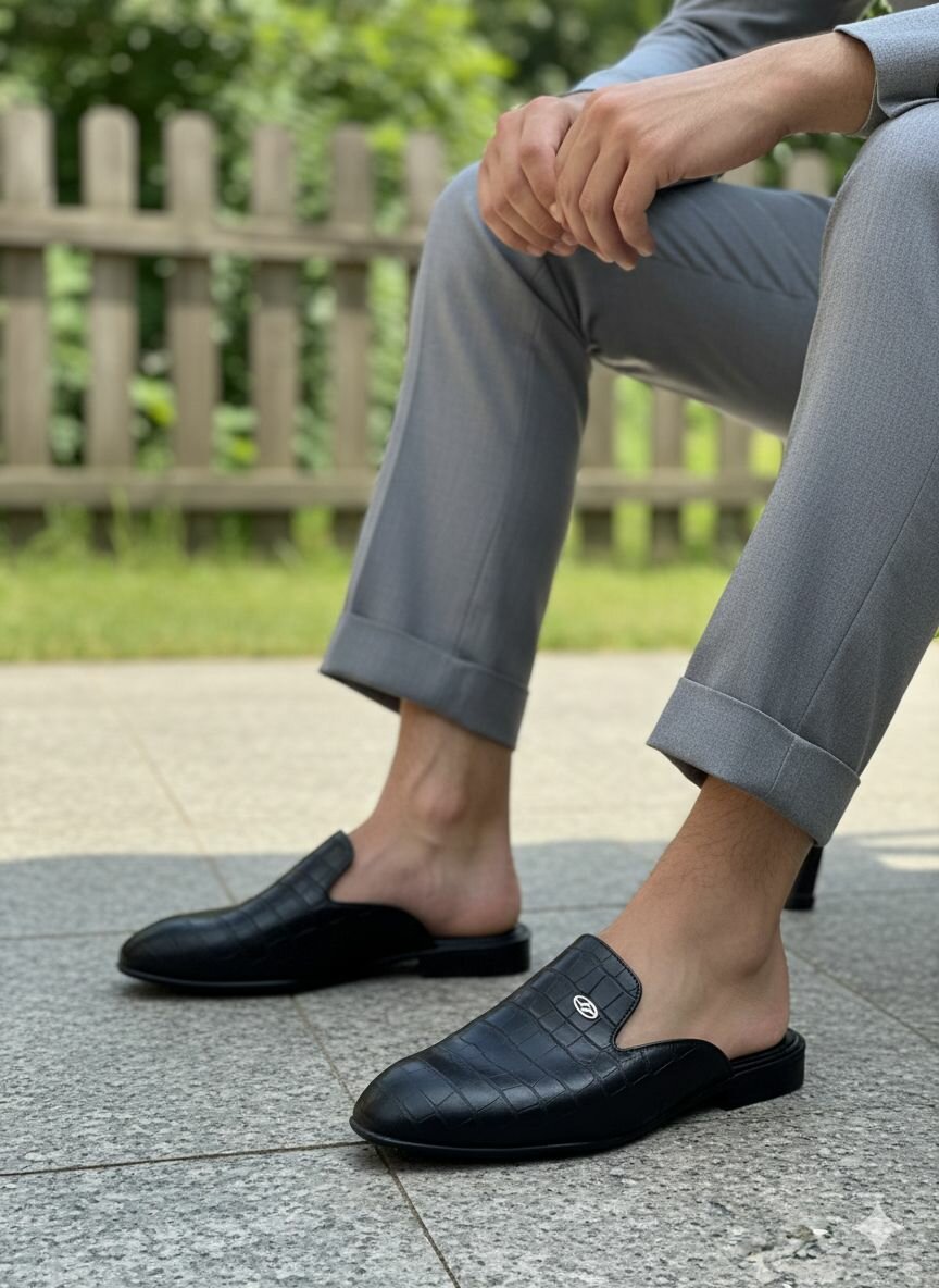 Mules en cuir élégantes