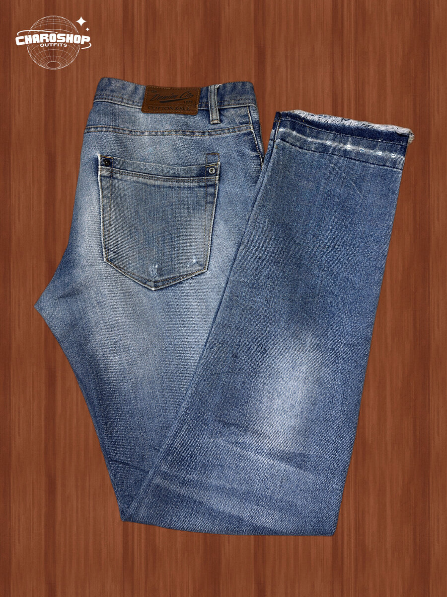Jeans bleus délavés homme