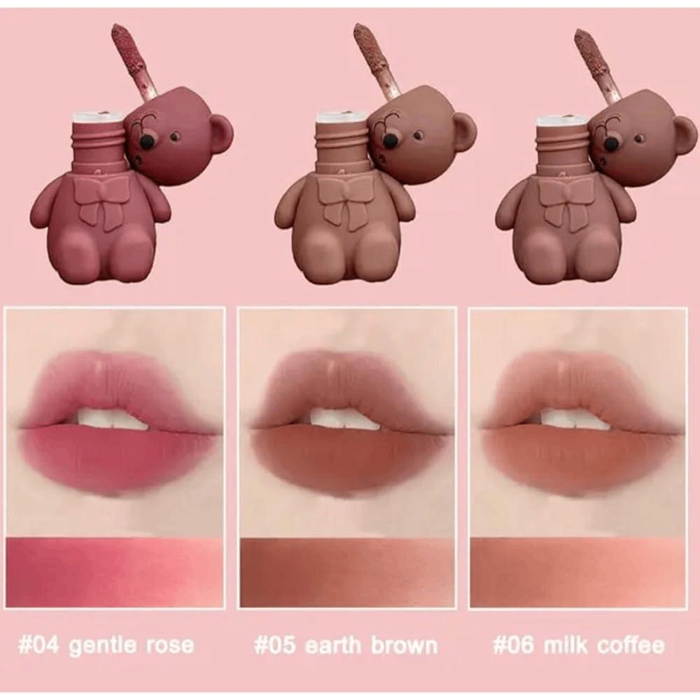 Teady bear style keychain lipgloss_high pigments Girly