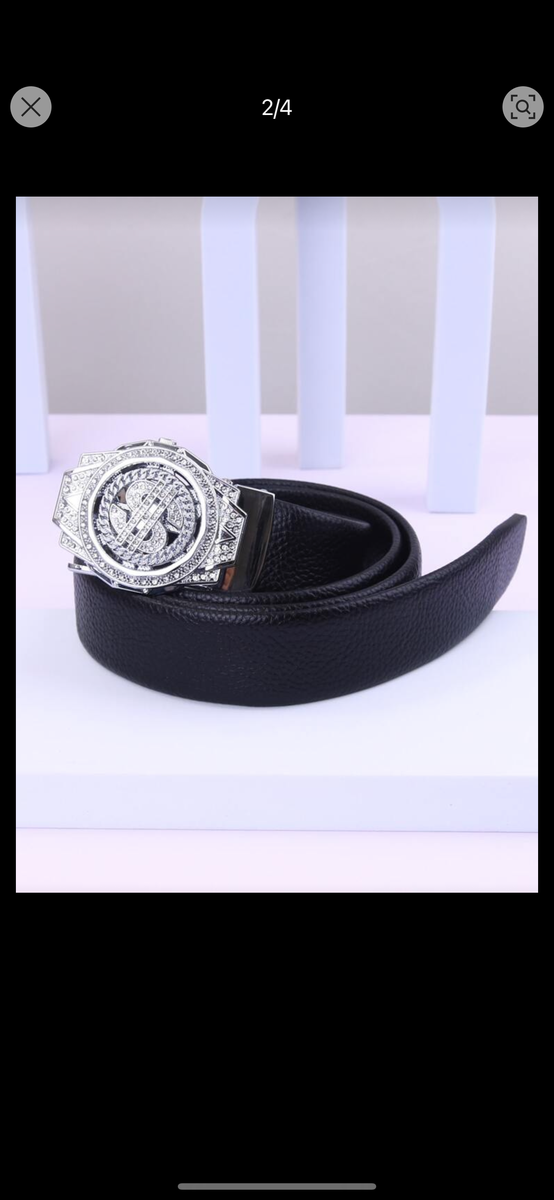 Ceinture homme boucle diamantée