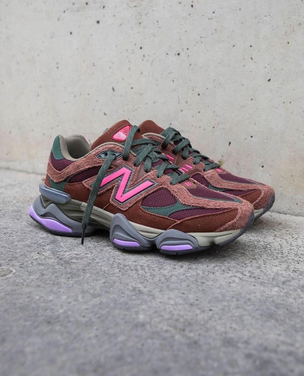 New Balance 9060s - Rich Oak Burgundy.