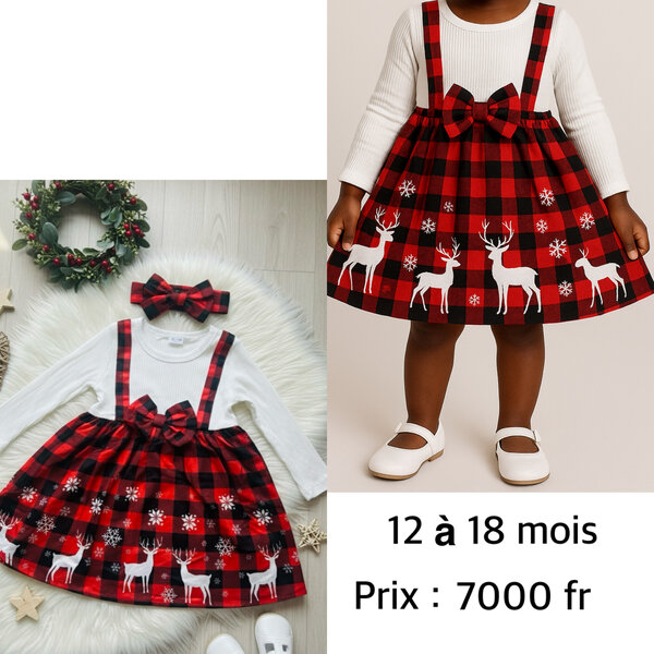Robe Enfant Noël 12-18 Mois