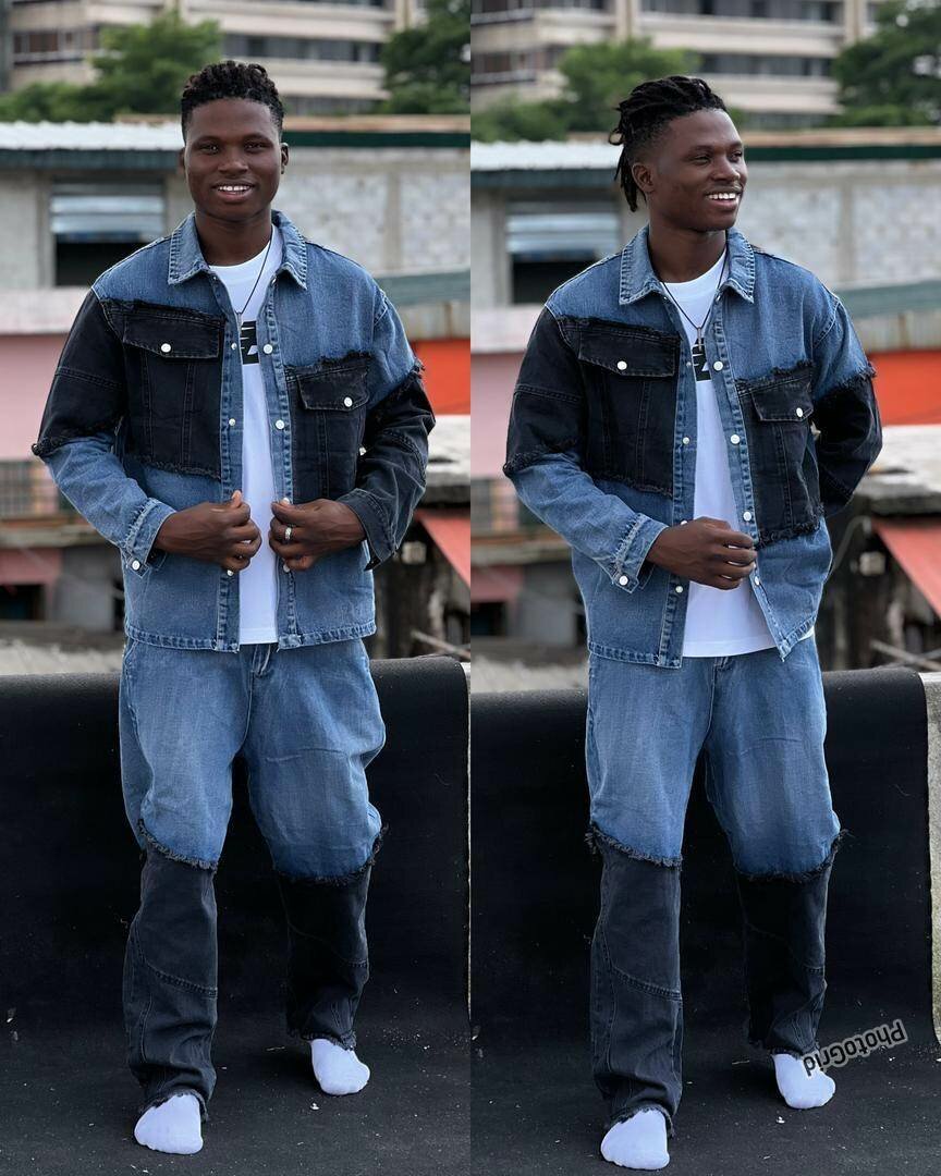 Veste en Jean Bicolore Homme