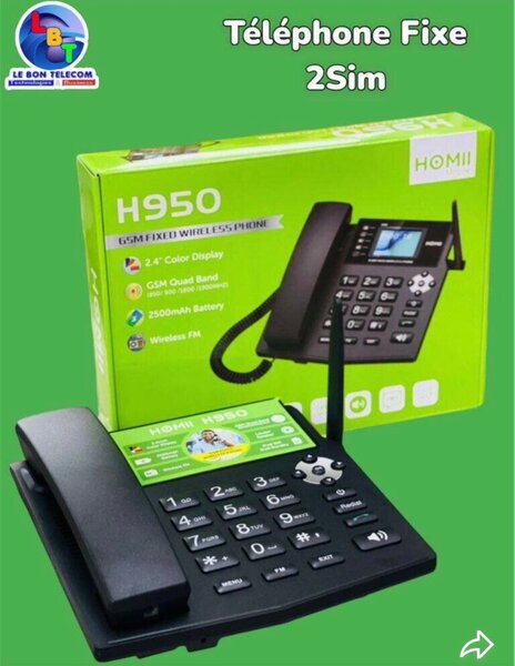 Téléphone Fixe GSM 2Sim