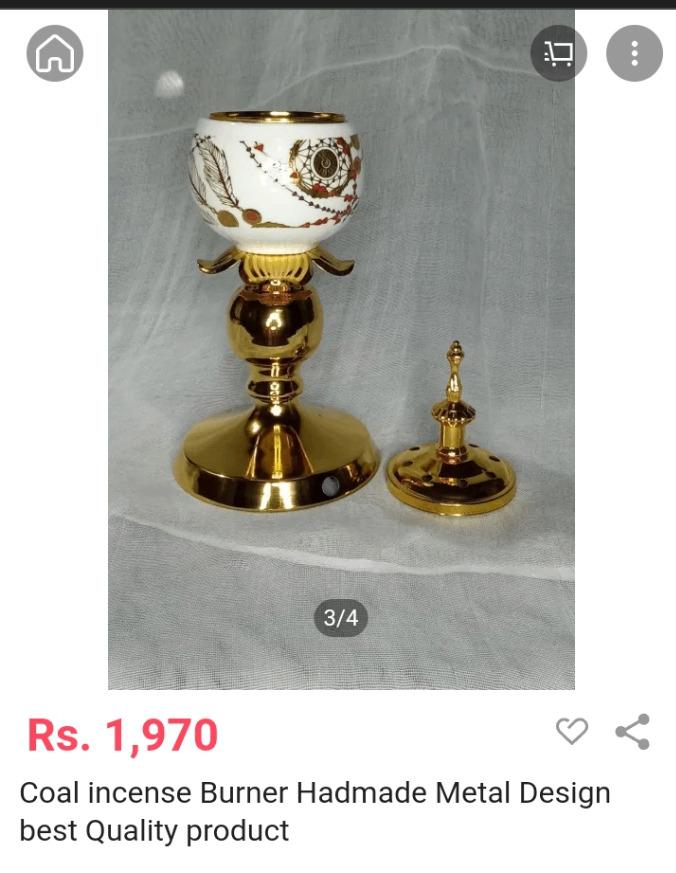 Coal incense burner Handmade Metal Design Best quality produ