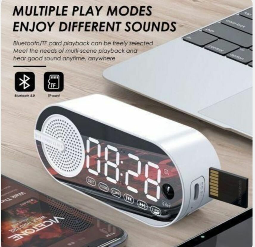 Réveil Radio Bluetooth Multifonction