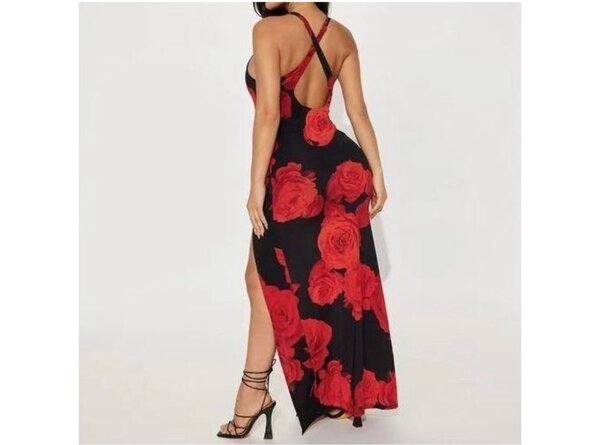 Robe longue fleurie sexy