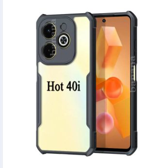For infinix Hot 40i Shockproof Phone Case Hot40 Hot 40 i Phone Casing TPU Soft Anti-fall Back Cover