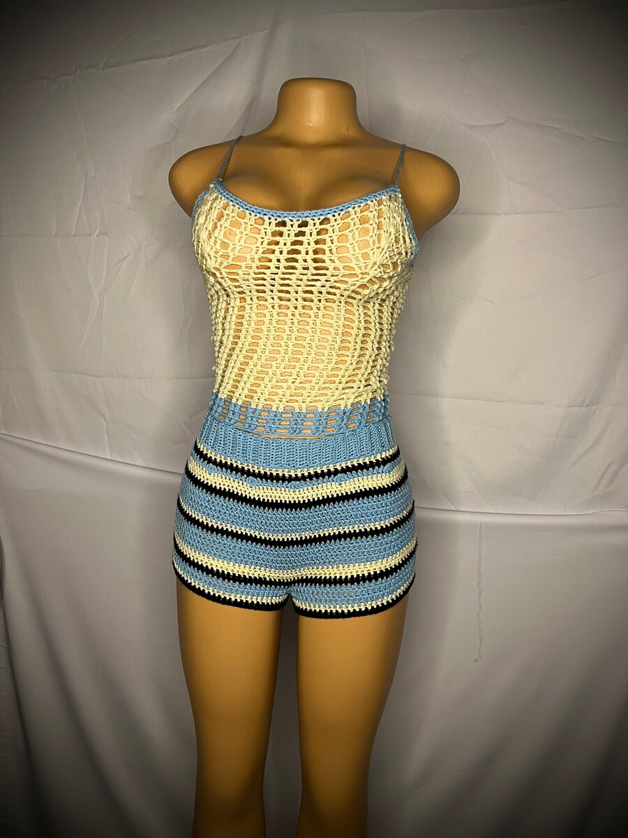 Ensemble crochet élégant femme