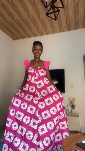 Robe Maxi Évasée Imprimée