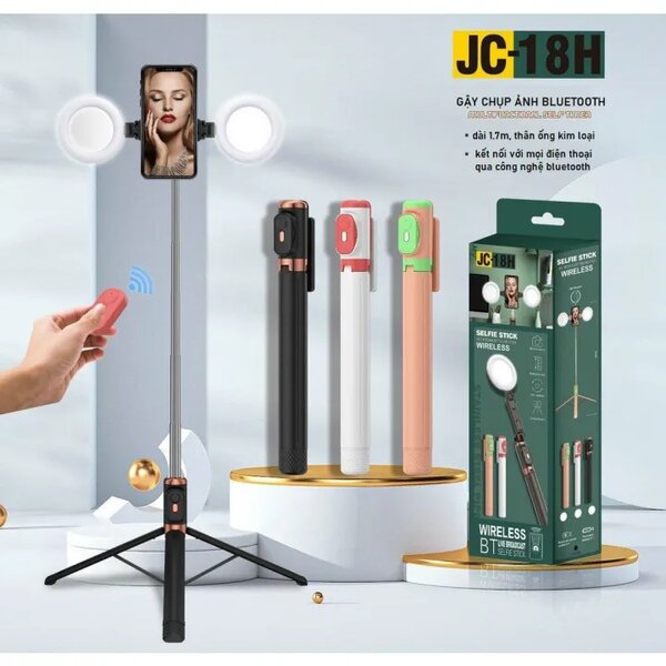 Wireless Live Bluetooth Selfie Stick with Remote Control