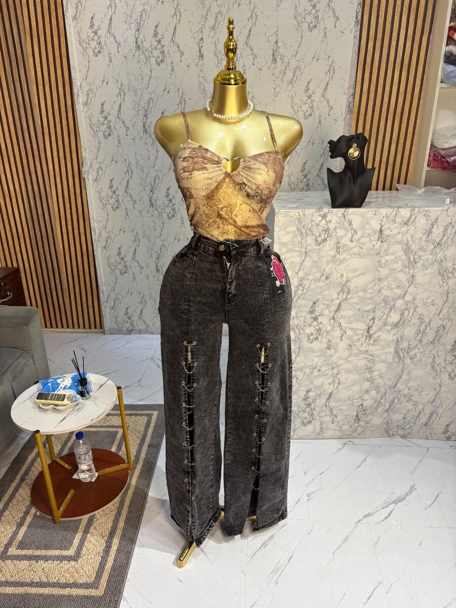 Jeans taille haute top shein