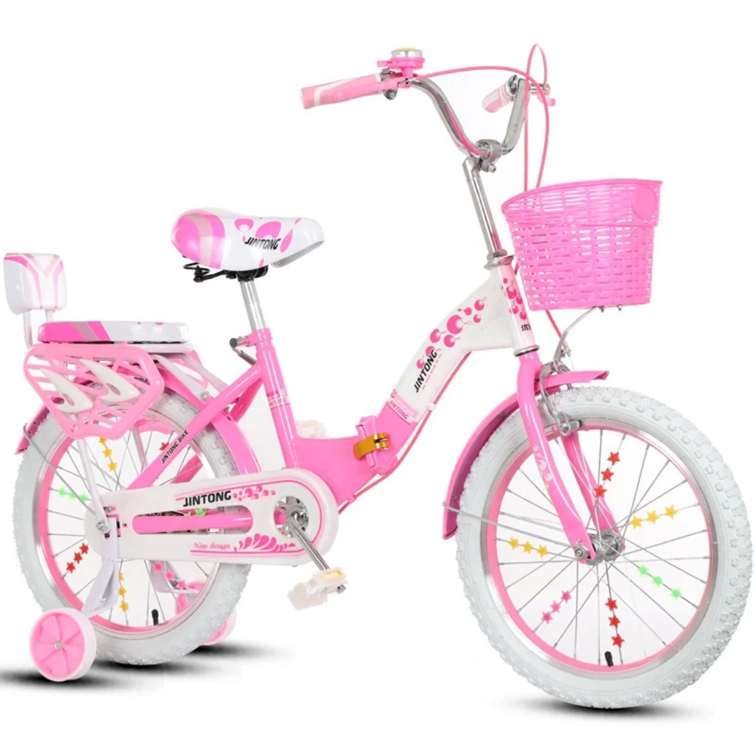Vélo Enfant Rose avec Panier