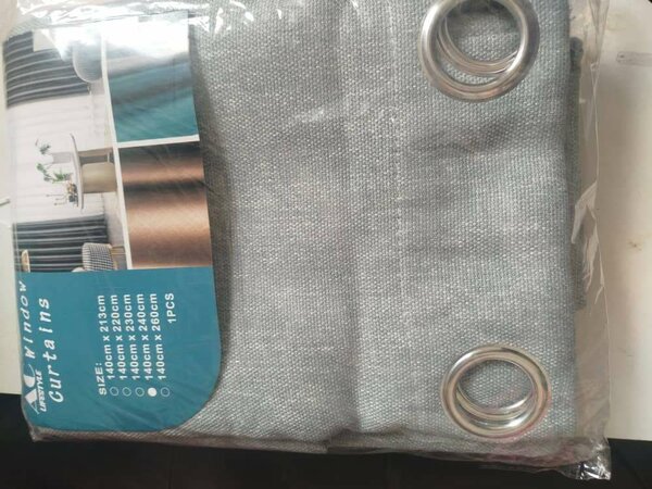 Rideau Occultant Gris Métallisé