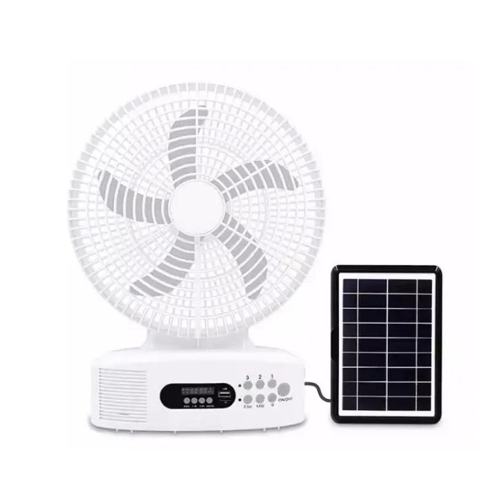 VENTILATEUR SOLAIRE RECHARGEABLE 12 POUCES