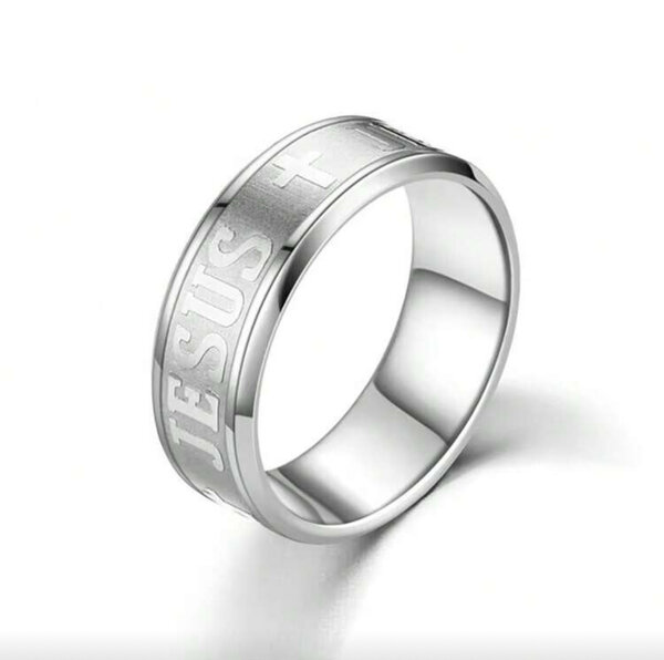 Bague Acier Inoxydable "Jesus"