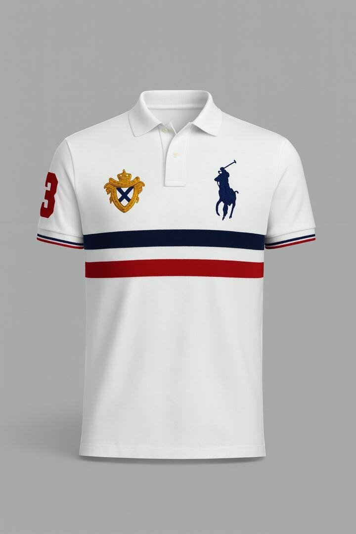 Polo blanc homme classique