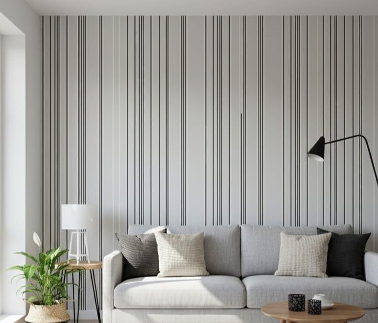 Papier Peint Rayé Moderne