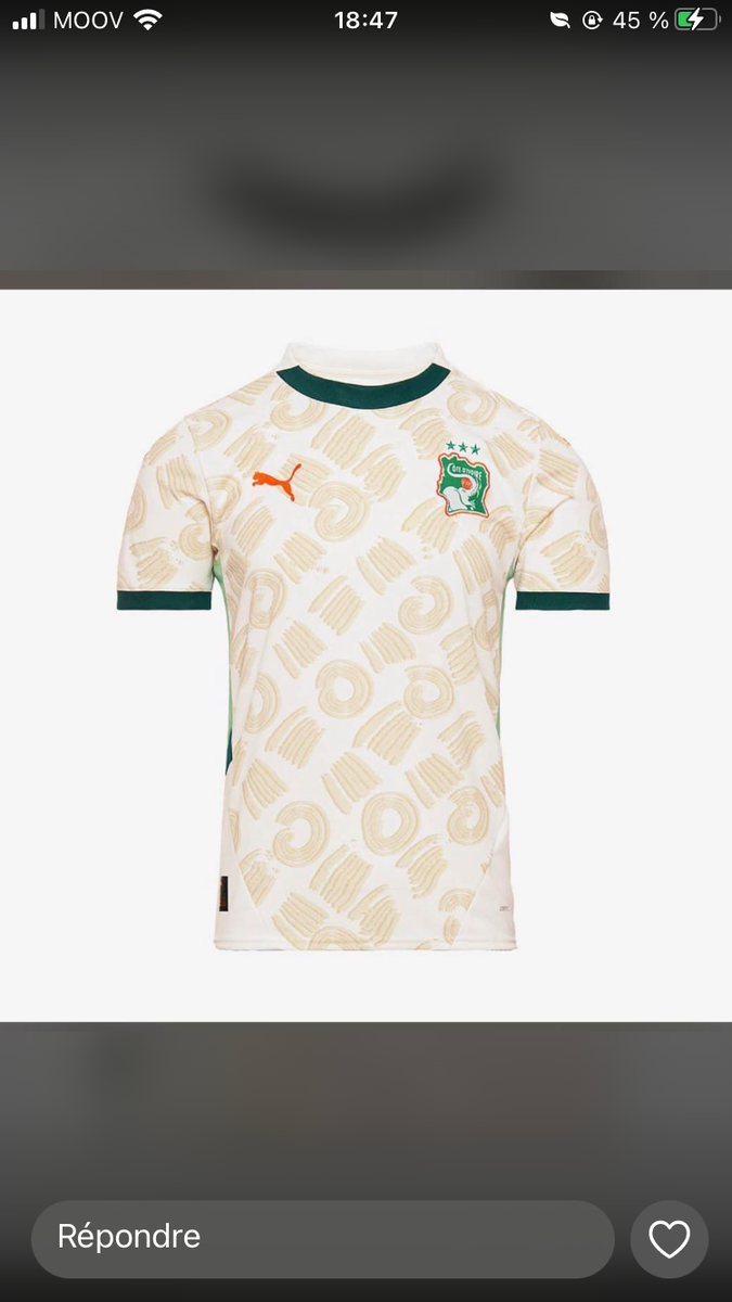 Maillot Côte d'Ivoire 2023