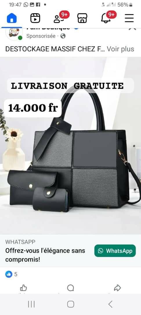 Sac à Main Élégant 3 Pièces