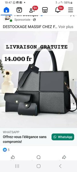 Sac à Main Élégant 3 Pièces