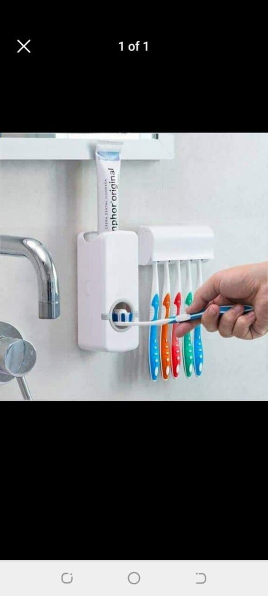 brush and tooth paste holder