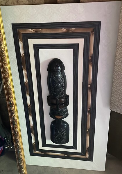 TABLEAU AVEC MASQUE GHANÉEN AKAN