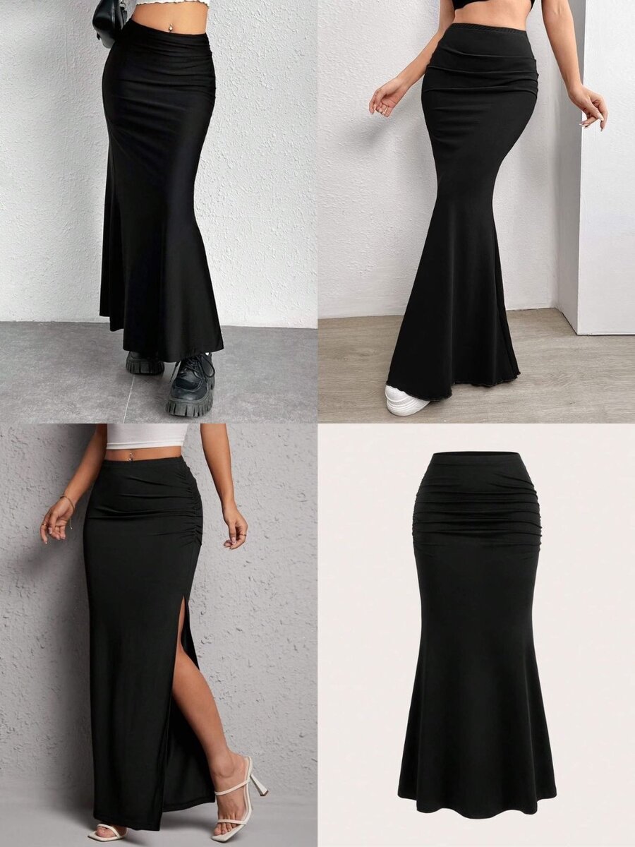 Jupe sirène taille haute élégante