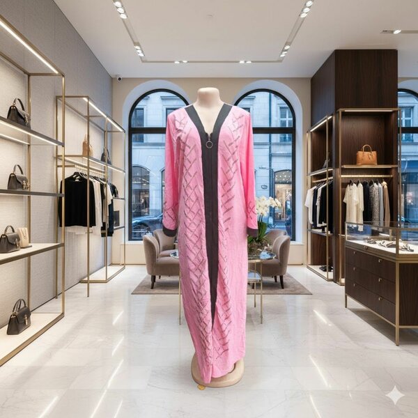 Robe longue rose élégante