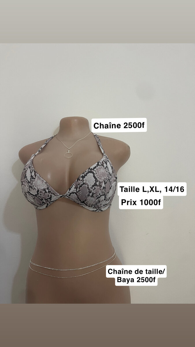 Snake Print Bikini Top